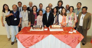 Photo: back row, César Mora (Mexico), Marco Antonio Moreira (Brazil), Eduardo Molto (Cuba), Teddy Halpern (US), Gordon Aubrecht (US, Council executive secretary), Celso Luis Ladera (Venezuela), and Hector Morenos (Mexico); front row, Andrea Cabot (Uruguay), Ricardo Buzzo (Chile), Michael Ponnambalam (Jamaica), Julia Salinas (Argentina, Council president), Victoria Moreno (Panama), Eduardo Montero (Ecuador), Graciela Utges (Argentina), Marta Massa (Argentina), Maite Andrés (Venezuela), and Leda Maria Roldan (Costa Rica).