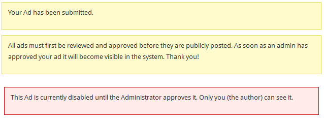 Classifieds Walk-Through: Ad Confirmation