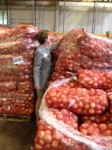 Pelanda touring the Mid-Ohio Food Bank in Grove City.