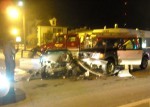 Crash at the intersection of Klerx Avenue and North Main Street.