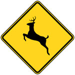 Deer Crossing Sign
