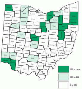 Deer Crash Map 2012
