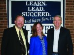 Tri-Rivers' Larry Hickman, ACTE Executive Director Christine Gardner, and U.S. Senator Rob Portman pose following a roundtable discussion at Tri-Rivers.
