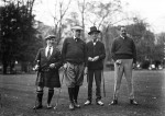 President Harding’s golfing foursome at the Congressional Golf Club near Washington D.C. Participating were (left to right) Sir Harry Lauder, Scottish vaudeville star; President Harding; the president’s personal secretary George Christian Jr.; and Ed McLean, publisher of the Washington Post. (Photo Courtesy of the Ohio History Connection)
