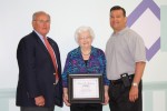 Pictured (left to right): Marion County Commissioner Ken Stiverson, Dorothy Boswell Marion Mayor Scott Schertzer