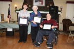 Pictured (left to right): 2015 Pearl Roberts Award Nominees Maureen Marske, Dorothy Boswell (award winner), and Jim Temple.