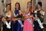 2nd runner up Hunter Boyce, Miss Marion Popcorn Festival 2015 Elizabeth Corwin, 1st runner up Halle Augenstein, and 3rd runner up Ranissa Harrison.