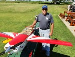 Mark Gamble, Airfoils President, with his large scale radio control plane.