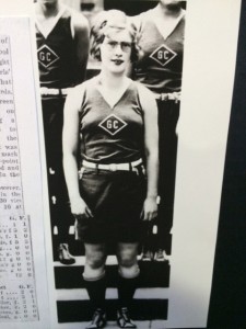 June’s picture as a player for the Green Camp basketball team.