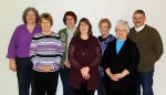 From left to right front row is Pam Schweinfurth Secretary, Lisa Carlyle Vice-President, Cheryl Culver Trustee. Back Row is Becky Oldham Trustee, Ronda Snyder President, Paula Burns Treasurer, and Frank Snyder Corresponding Secretary. Not pictured Mary Lee Trustee.