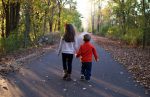 Kenzie and Landon Carpenter walk on the Tallgrass Trail (Photo credit: Jamie Magill)