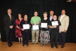 Pictured (L to R): Event Sponsors Chad Snyder (Snyder Funeral Homes), and Tammy Millisor (Kingston); Ednita Vaflor, Fred Malone (Pearl Roberts Award recipient), Judy Walker, County Commissioner Ken Stiverson, David Schaber, and Mayor Scott Schertzer. Not pictured: nominee Charlotte Rowe
