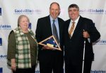 Jim Gibbons (left) with his wife and Marion Goodwill CEO Bob Jordan at the 2017 Marion Goodwill Annual Meeting.