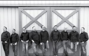 NINE. Pictured left to right is Eric Klenzman, Scott Forry, Titus Ritchey, Eric Mosley, Luke Henry, Scott Ruth, Wes Peters, Matt Craycraft, and Matt Holsinger. NINE performs at the historic Marion Palace Theatre Sunday, March 25 at 3 p.m.