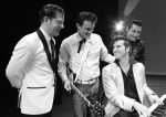 One Night In Memphis Pictured left to right is Blair Carmen as Jerry Lee Lewis, John Mueller as Carl Perkins, Brandon Bennet as Elvis Presley, and Shawn Barker as Johnny Cash.