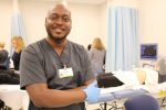 2018 student speaker B. Wetare Makilagi in the MTC Sonography Lab.