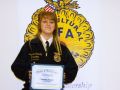 President Amanda Swartz received the Star Chapter Award based on herleadership, career skills, and involvement in FFA activities.