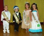 Wee Pop royalty (l to r): Runner Up Alexander Thompson, Mr. Wee Pop Anthony Callis, Miss Wee Pop Kylie Klaiber, and Runner Up Jacqueline Dawson.